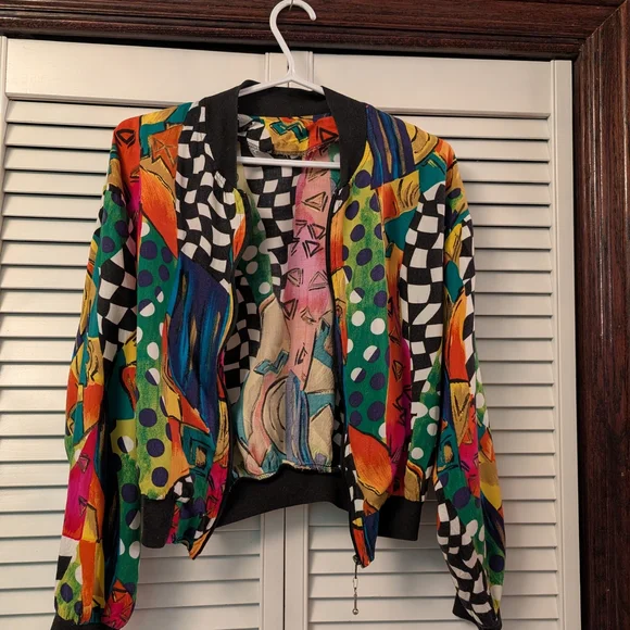 Colorful Geometric 1990s Jacket - Picture 7 of 7